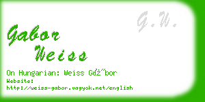 gabor weiss business card